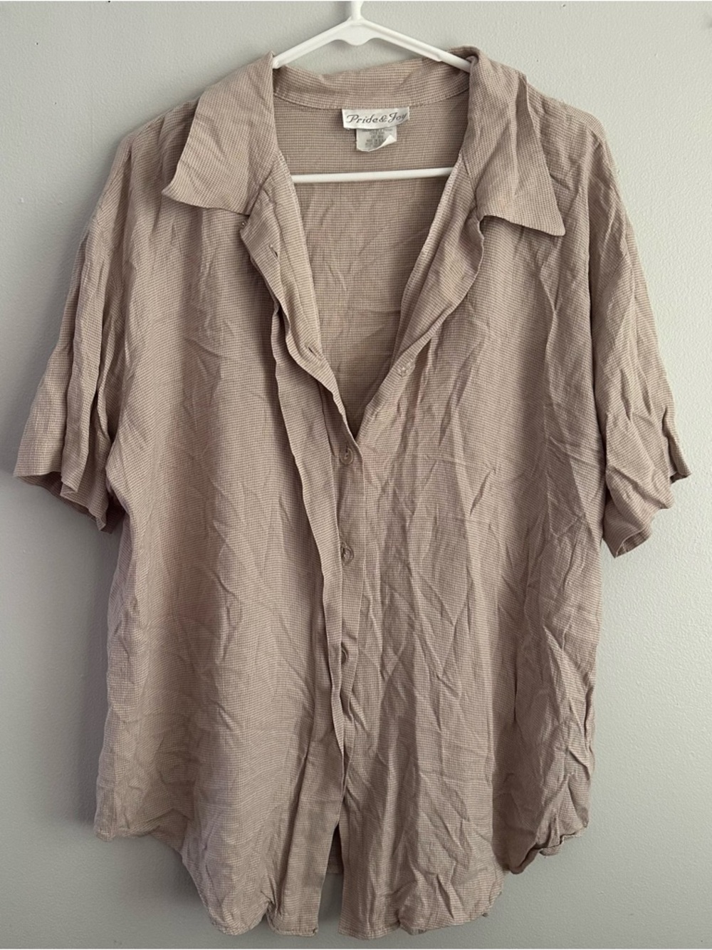 20w vintage women’s plus size button up pride & joy short sleeve 2x 2xl